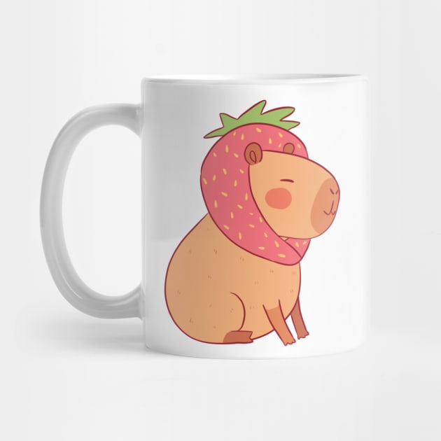 Cute capybara strawberry by YaraGold